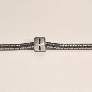 Silver I Spacer Charm for Pandora Style‎ Bracelet
